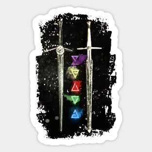 the witcher swords & symbols Sticker